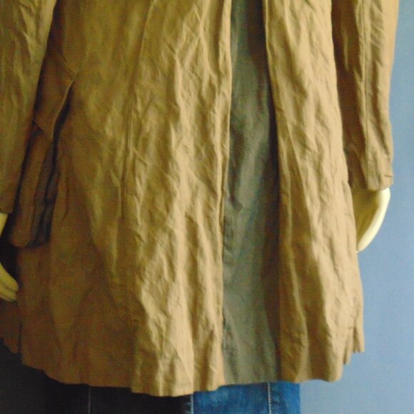 Cabi 840 Treasure Hunter Steampunk Khaki Gold Metal Jacket Coat M - Picture 10 of 15